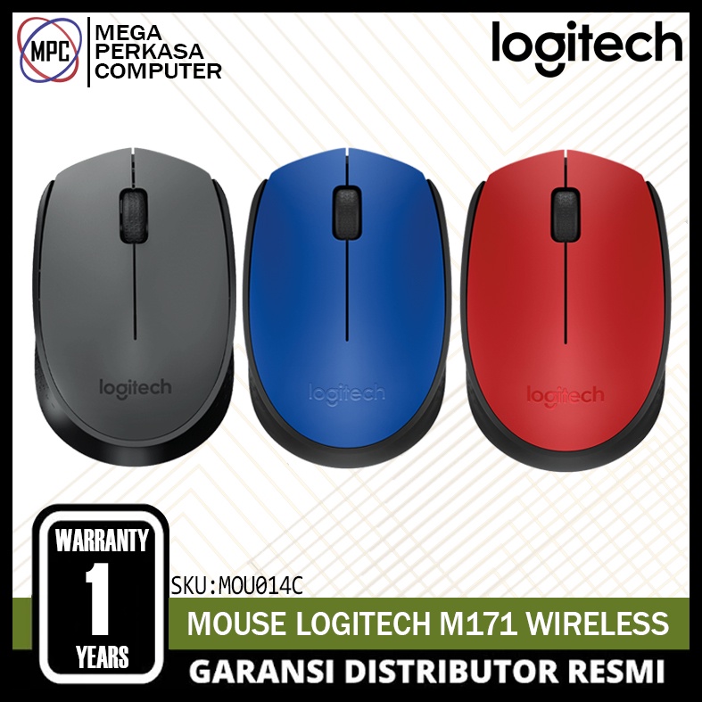 Jual Logitech M171 Mouse Wireless untuk Windows, Mac, ChromeOS Tombol ...