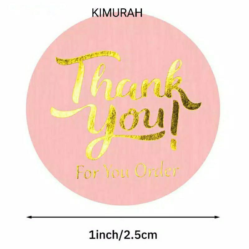 Jual STICKER 500pcs THANK YOU FOR YOUR ORDER STIKER LABEL EMAS HITAM ...