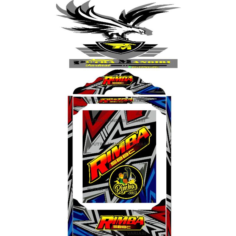 Jual decal sticker sangkar kotak model kipas no2 | Shopee Indonesia