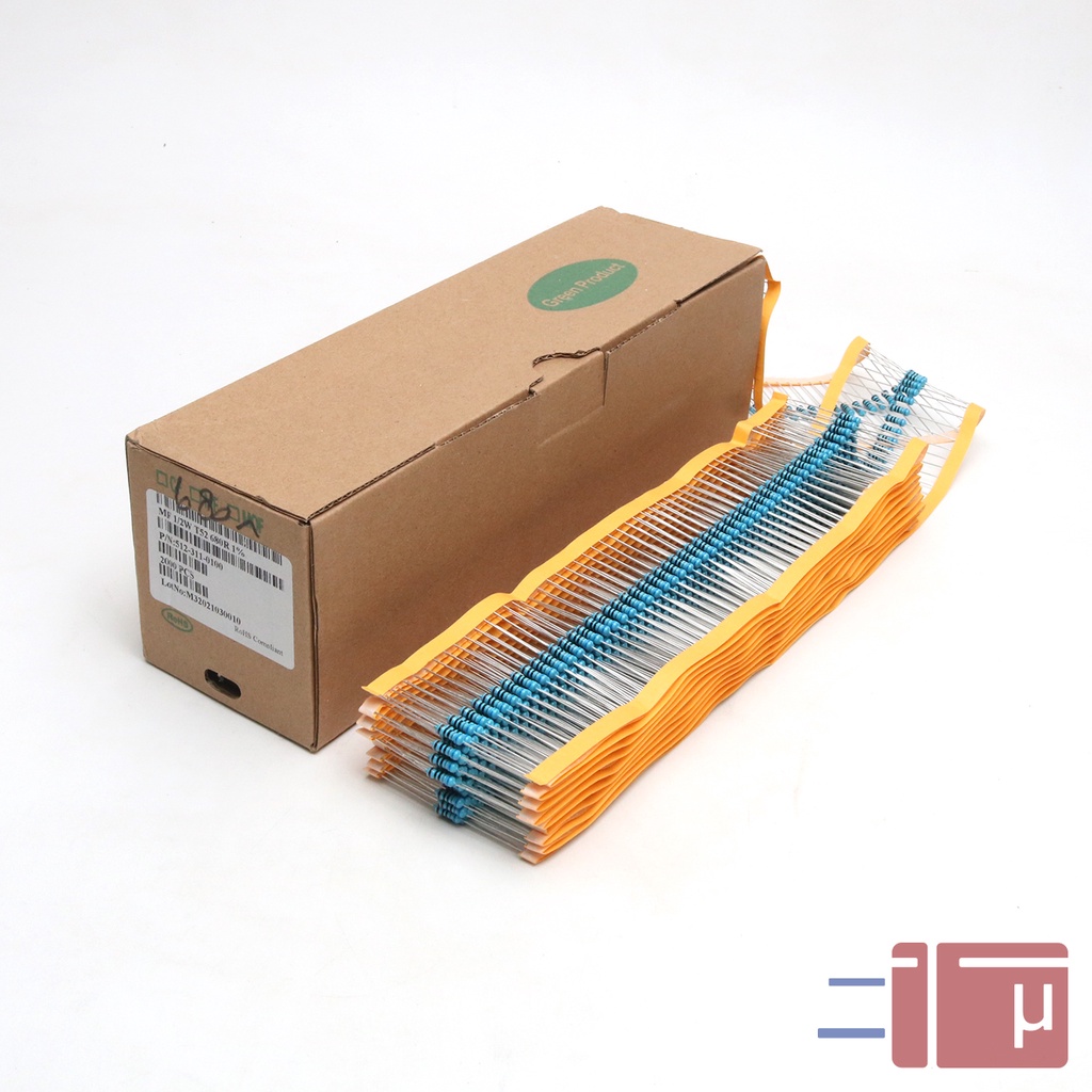 Jual X10 Resistor 680R 680Ohm 1/2W Metal Film 1% Taiwan Kaki Tembaga ...