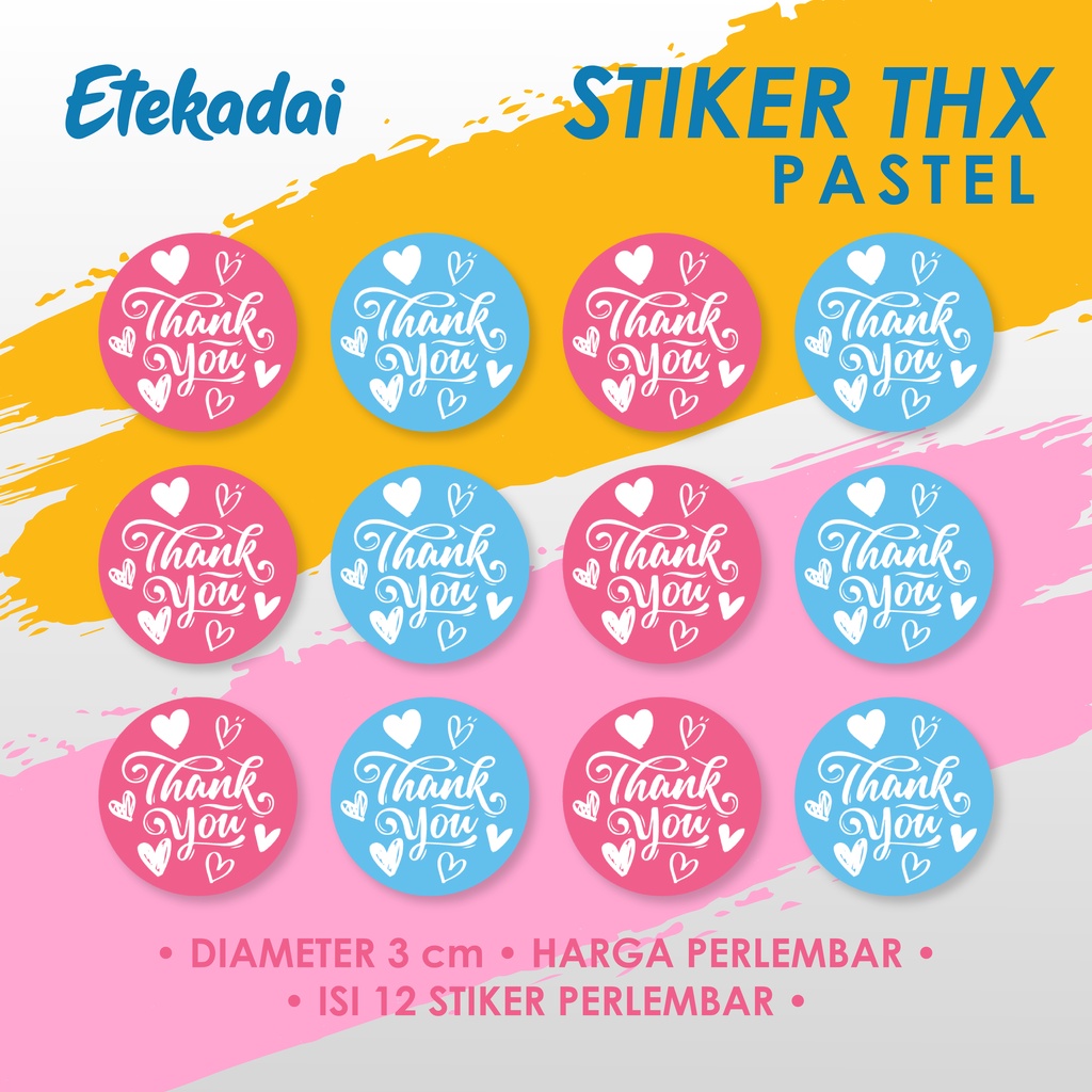 Jual Sticker Thank You Stiker Terima Kasih Shopee Indonesia