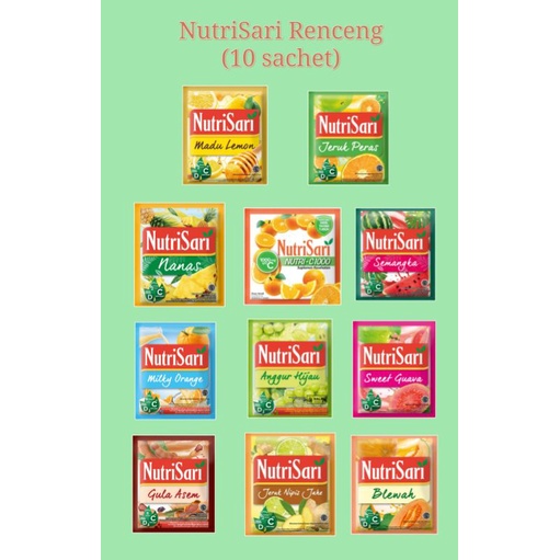 Jual NutriSari Renceng NutriSari 10 Sachet Nutri C1000 Rasa Jeruk