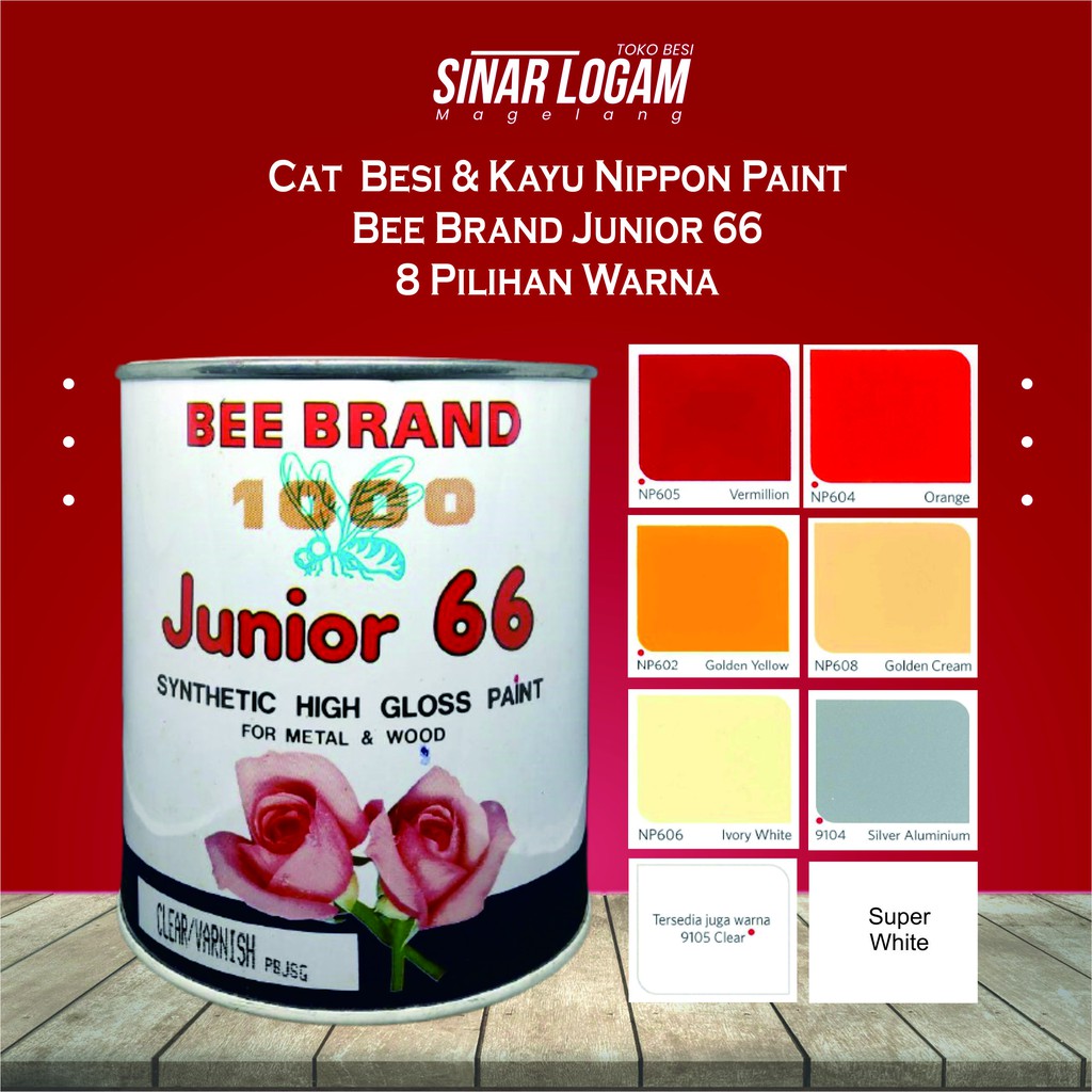 Jual Cat Kayu Besi Nippon Paint Bee Brand Junior Kg Pilihan Warna Shopee Indonesia