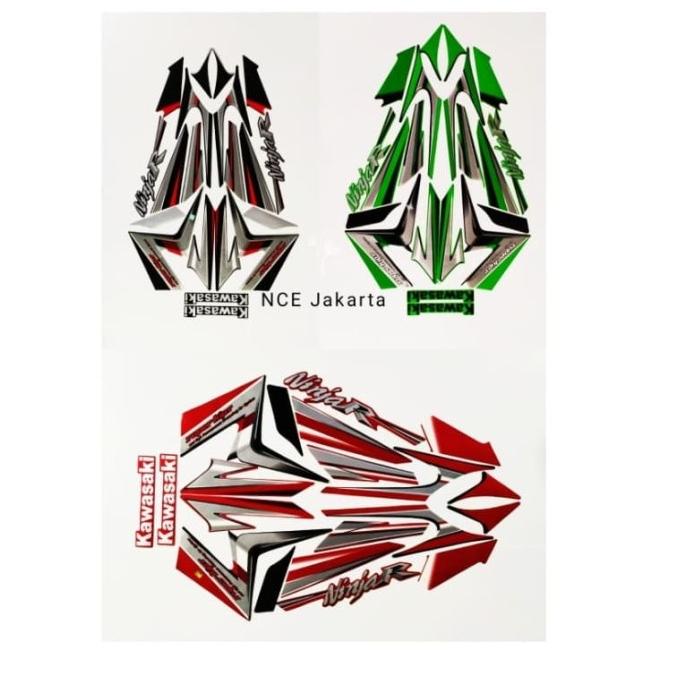 Jual STIKER STRIPING NINJA R 2010 WARNA MERAH HIJAU DAN HITAM ncest17