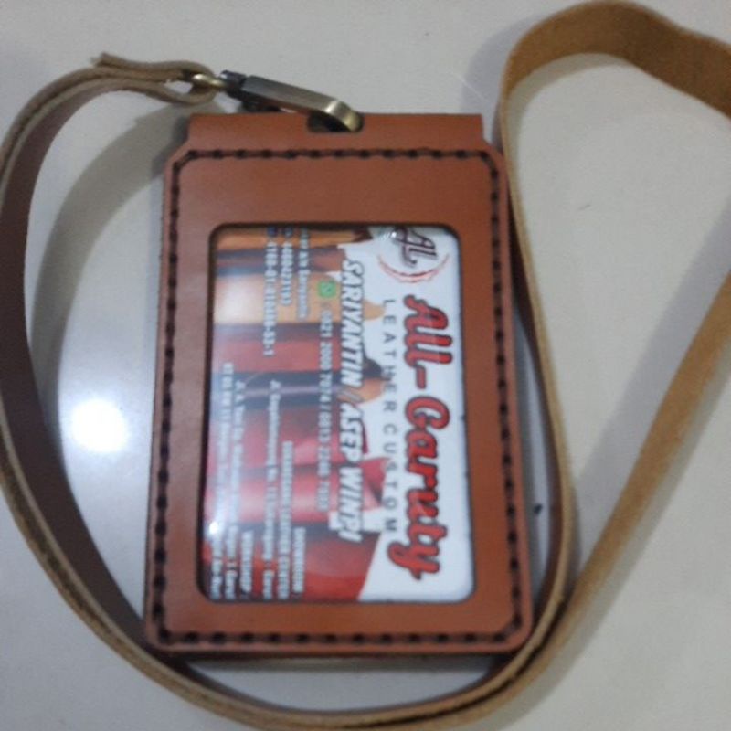 Jual name tag / id card kulit sapi | Shopee Indonesia