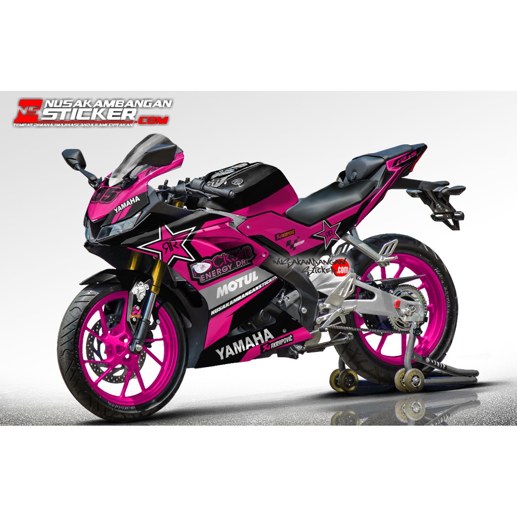 Jual Decal Stiker R15 V3 VVA 155 -livery Rockstar Pink | Shopee Indonesia