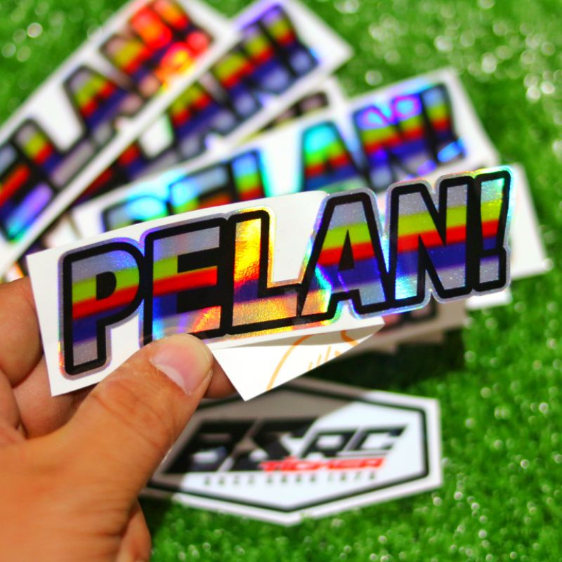 Jual Stiker Pelan Hologram Pelangi Sticker Race Shopee Indonesia