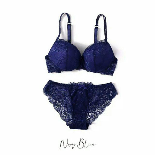 Jual Bra Set Ada Kawat Bahan Brokat Busa Tipis CUP B Kait 3 Bh Set ...