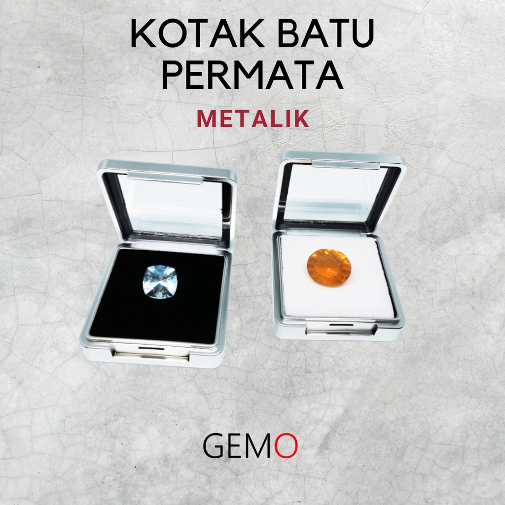 Jual KOTAK BATU MULIA / BOX AKIK / TEMPAT PERMATA MEWAH WARNA METALIK ...