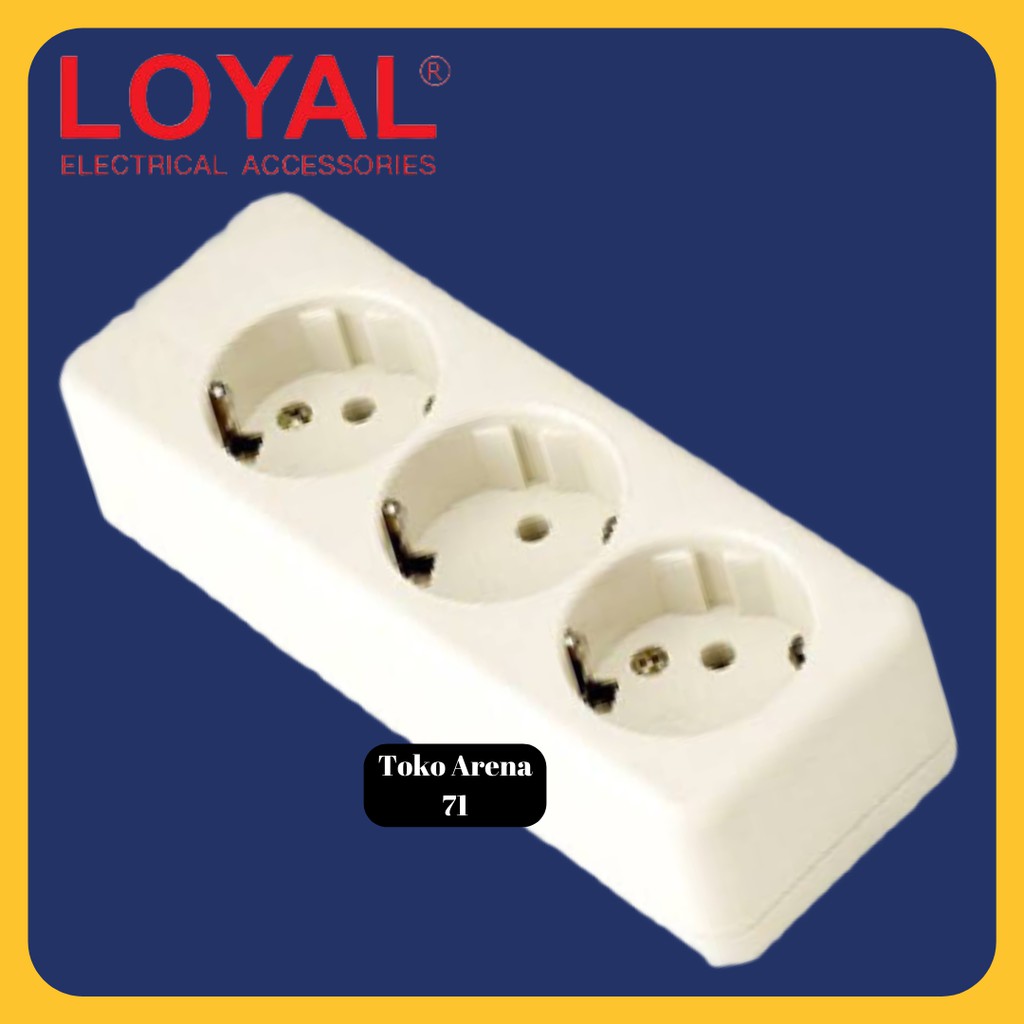 Jual Stop Kontak LOYAL / Terminal LOYAL 3 Lubang LY-903 - Stop kontak ...