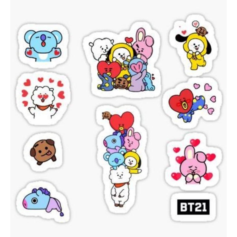 STICKER BT21/BTS LUCU TERMURAH