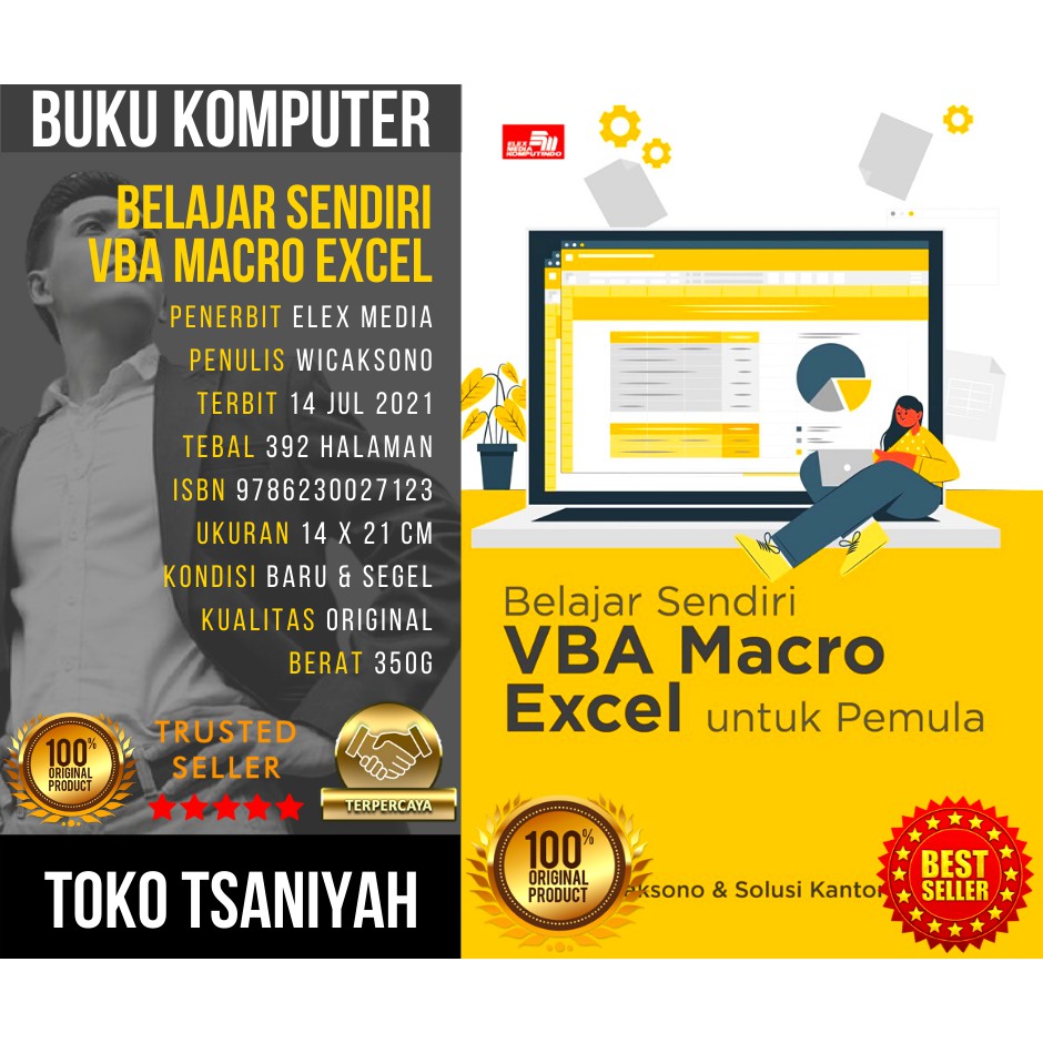 Jual Buku Komputer Belajar Sendiri Vba Macro Excel Untuk Pemula Yudhy
