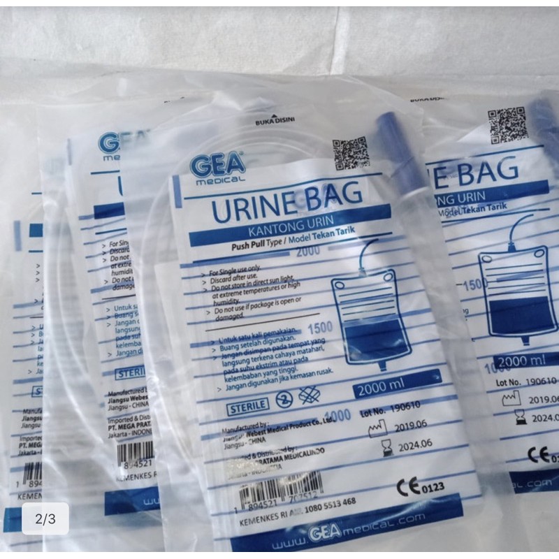 URINE BAG GEA 2 LITER (HARGA PER PCS)