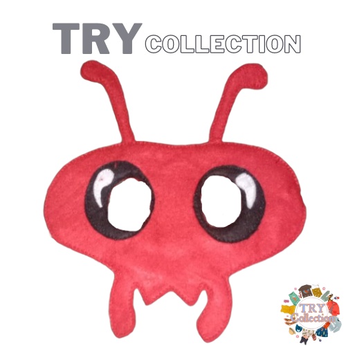 Jual TRY COLLECTION Topeng Mask Desain Semut Bahan Kain Flanel SKU 