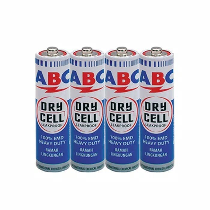 Jual BATERAI KECIL ABC AA-R6 BIRU 1.5V 1 SET ISI 4 / BATERAI REMOTE ...
