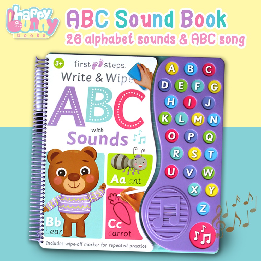 Jual [Hinkler] ABC Sound Book First Steps Write & Wipe ABC with 26