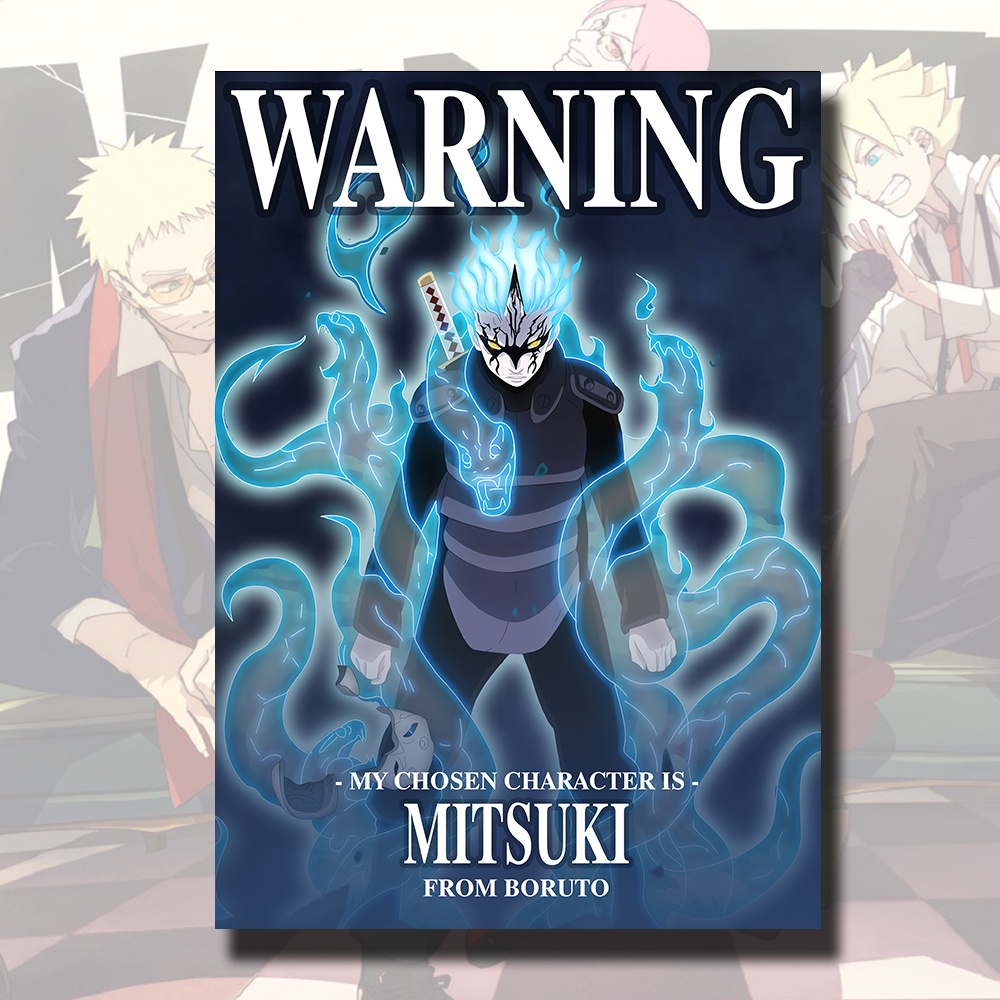 Mohon Baca Deskripsi Produk Poster Warning Murah A4+A5 Boruto Sarada  Mitsuki Shikadai Termurah Shopee