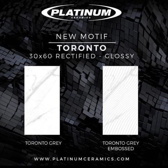 Jual KERAMIK PLATINUM 30X60 TORONTO GREY REC GLOSSY / KERAMIK DINDING ...