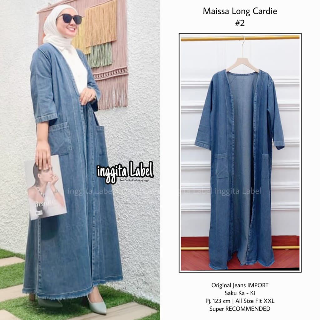 Jual LONG CARDY CARDIGAN JEANS JINS WANITA || OUTER CARDIGAN WANITA ...