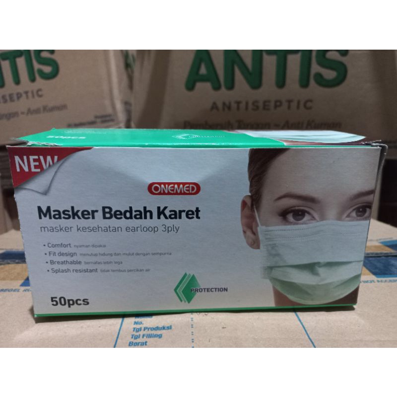 Jual Masker Onemed Bedah Karet Earloop Ply Isi Pcs Shopee Indonesia