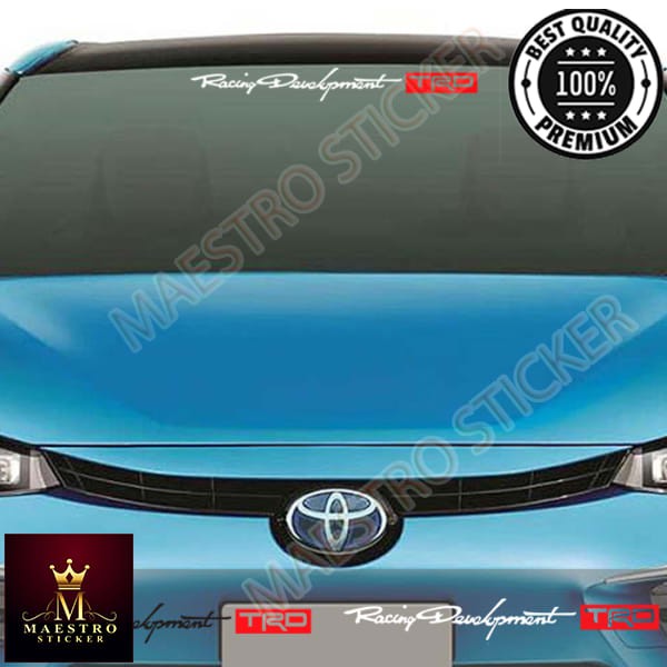 Jual Cutting Sticker Kaca Mobil Racing Development TRD Depan Belakang ...
