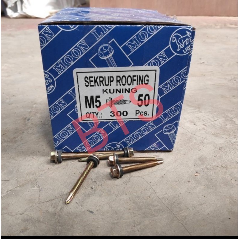 Jual Sekrup roofing / atap baja ringan M5x50 (5cm) & M5x70 (7cm) moon ...