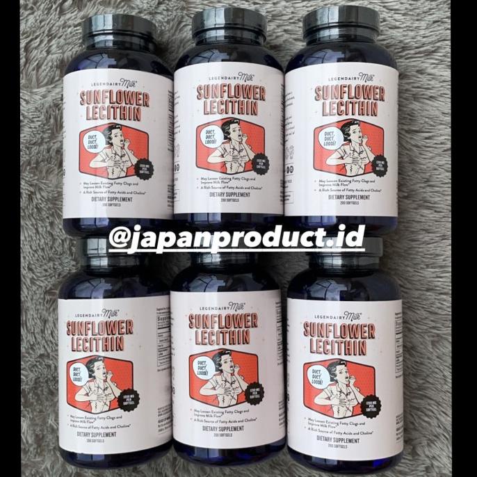 Jual promo!! Sunflower Lecithin Organik 200 tablet original USA Legendairy Milk Asi Booster