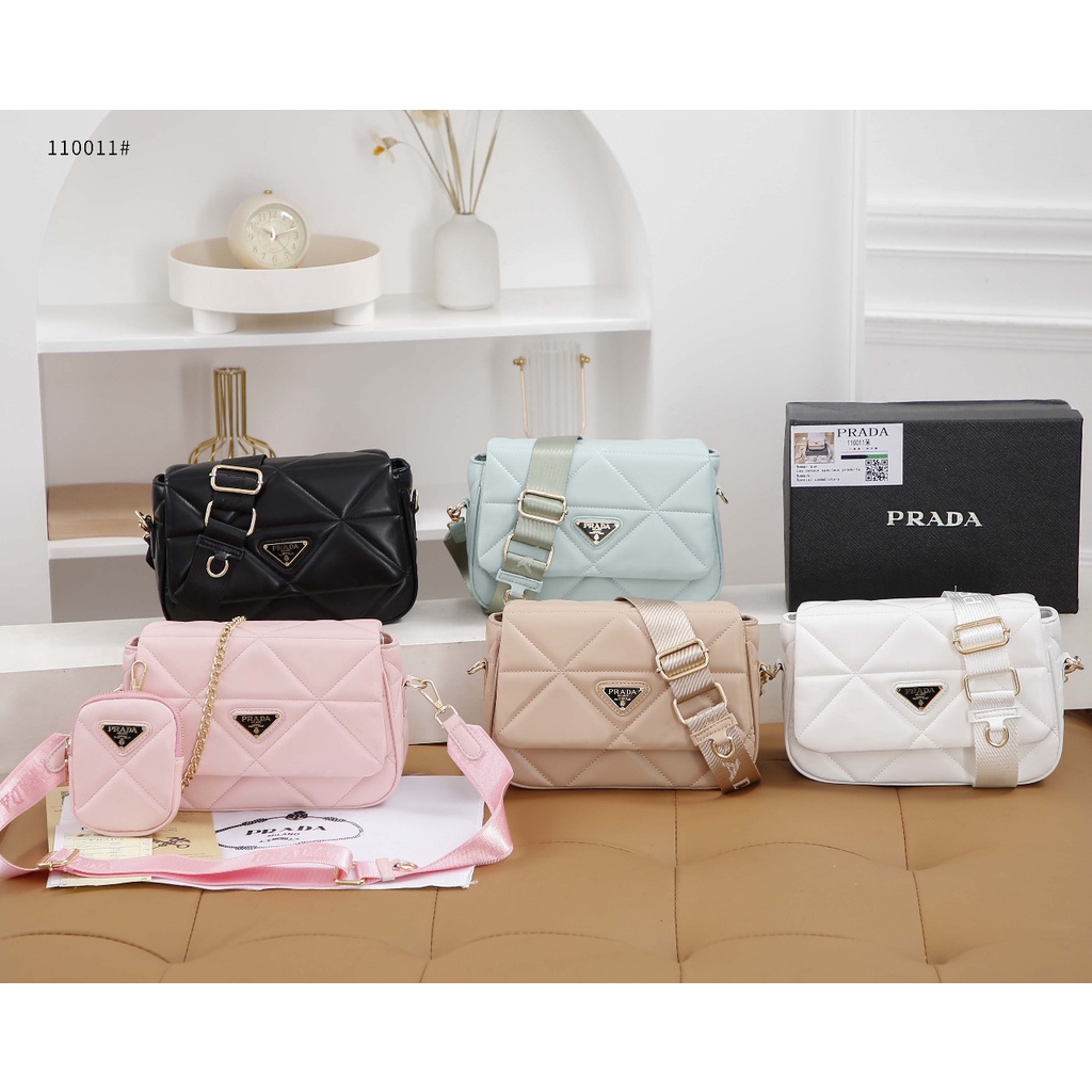 Tas Prada Crossbody 110011 ZXC 11 batam impor original fashion branded reseller sale