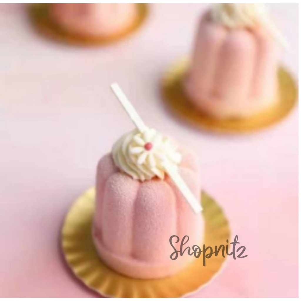 LATRAT Silikon Backform 6-fach - Für Pudding, Kuchen & Desserts, 29x17cm