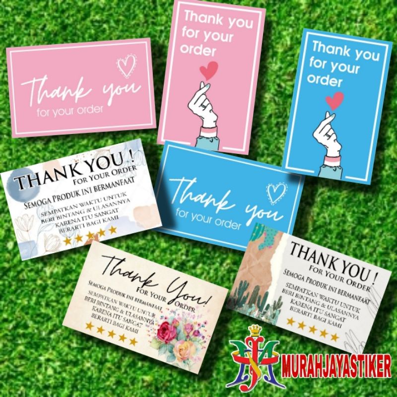 Jual Stiker Ulasan Olshop Uk 8x5 Cm Stiker Thank You Stiker