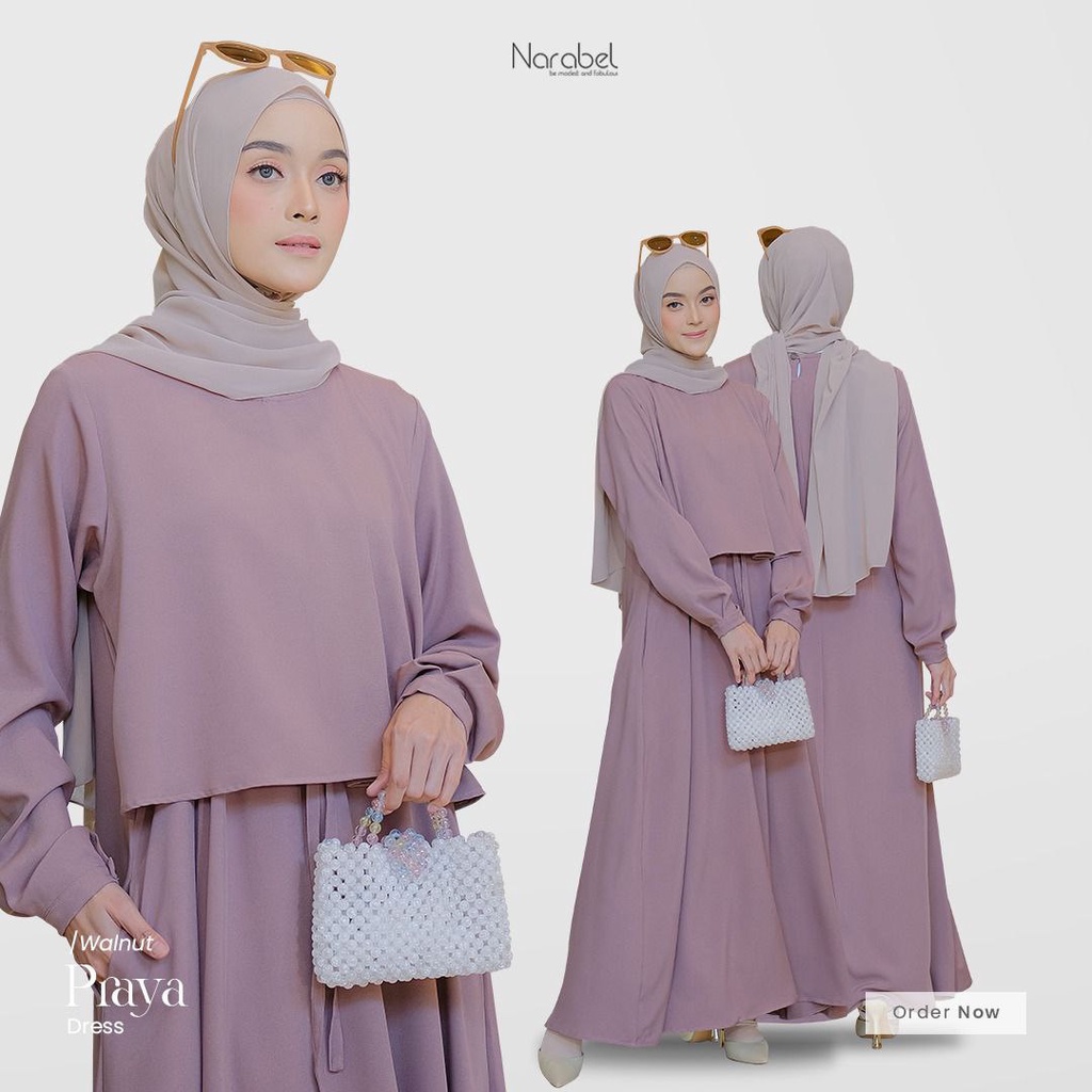 Jual 𝗣𝗿𝗮𝘆𝗮 𝗗𝗿𝗲𝘀𝘀 𝗯𝘆 𝗡𝗮𝗿𝗮𝗯𝗲𝗹 - Gamis Polos Model Korea Mirip Apron Busui ...