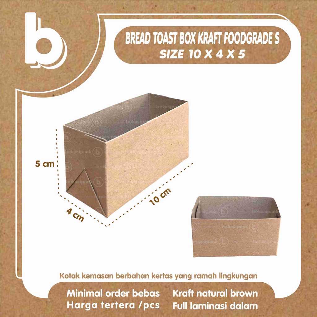 Jual Bread Toast Box Cromboloni S Kraft Foodgrade 10x4x5 I BTBCSKF00330 ...