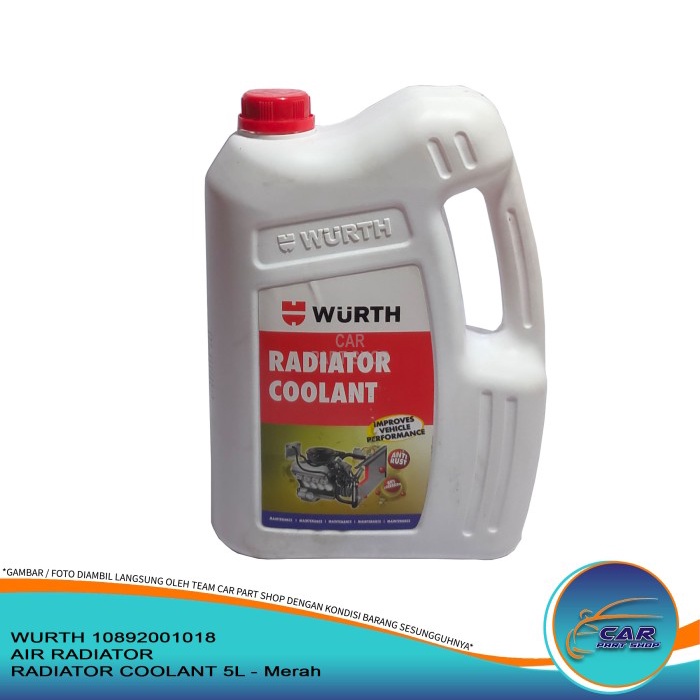 Jual AIR RADIATOR WURTH RADIATOR COOLANT 5L MERAH | Shopee Indonesia
