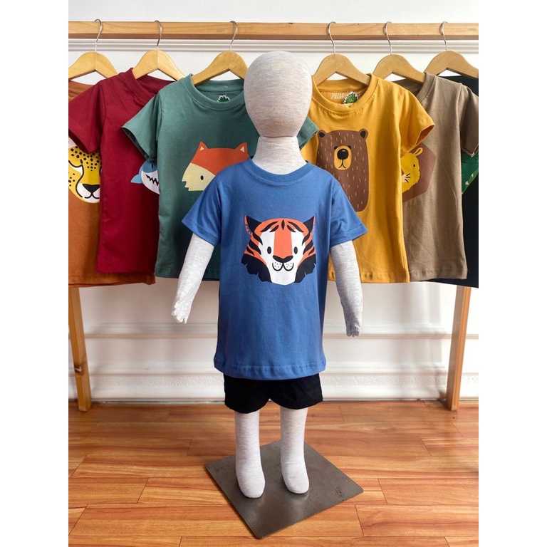 Jual Kaos Anak Premium Animal Cartoon 1-8 Tahun | Shopee Indonesia