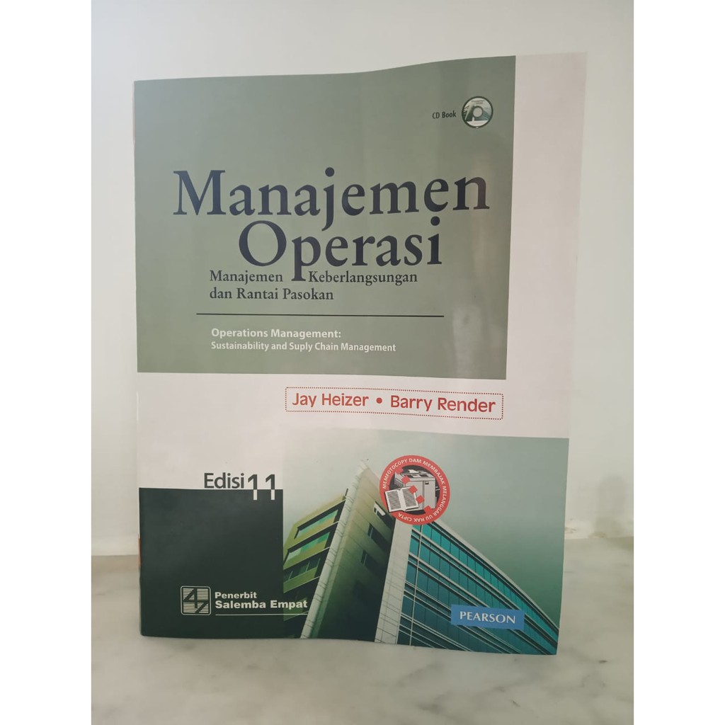 Jual Buku Manajemen Operasi Manajemen Keberlangsungan Dan Rantai ...