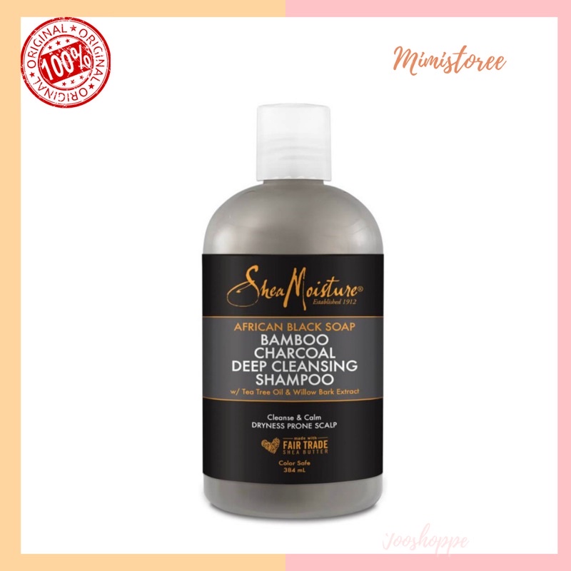 Jual Shea Moisture African Black Soap Bamboo Charcoal Deep Cleansing Shampoo Dry And Oily Scalp 9485