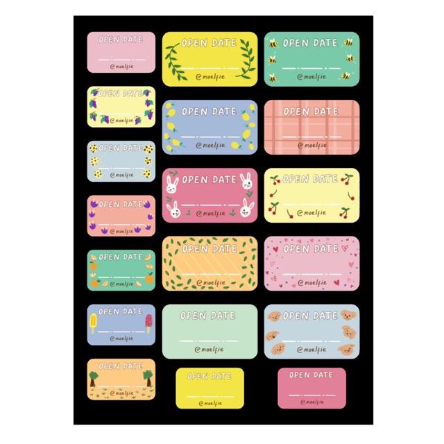 Jual MOELFIE SPECIAL EDITION STICKER - OPEN DATE SKINCARE STIKER LABEL ...