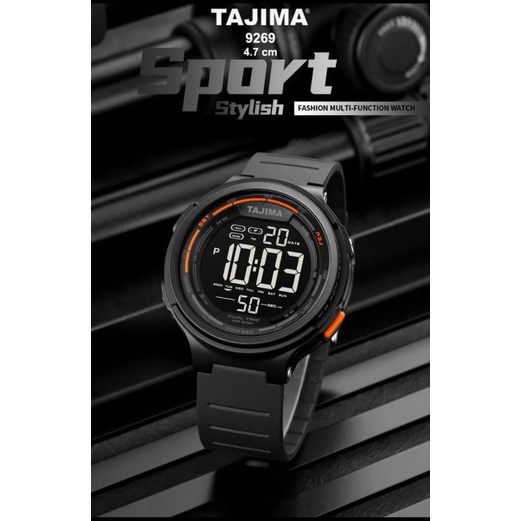 Jual Jam Tangan Digital Tajima Pria 9269 Sports Tahan Air 50 Meter