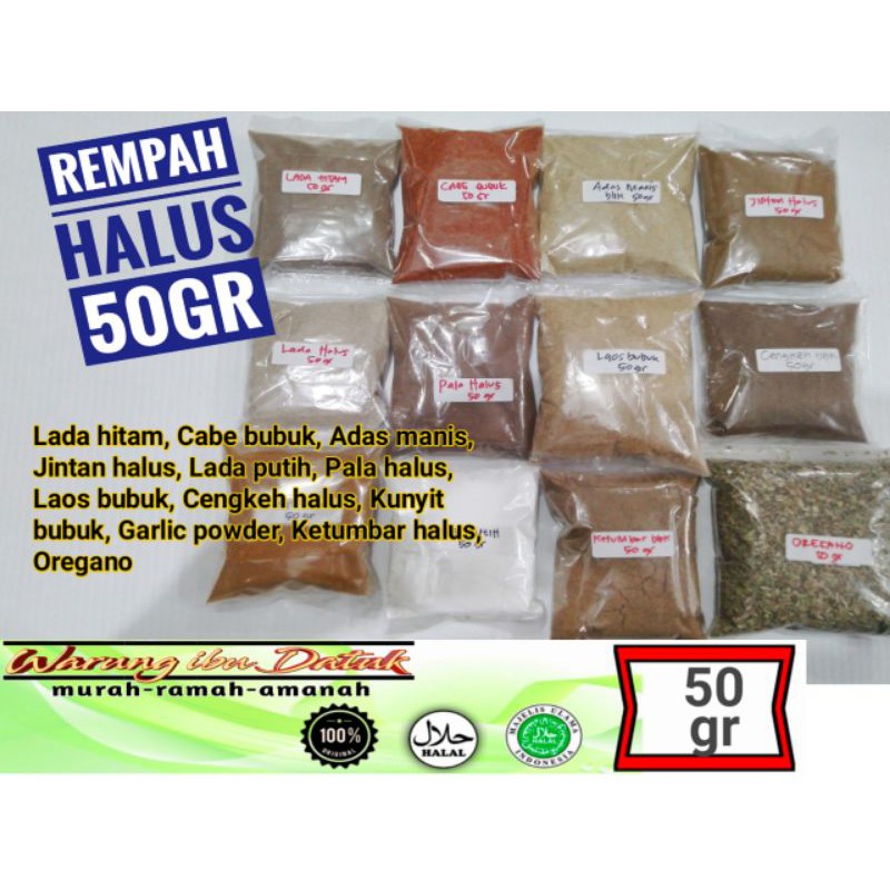 Jual Bumbu Dapur Bumbu Halus Bumbu Kering Serba 50gr Shopee Indonesia