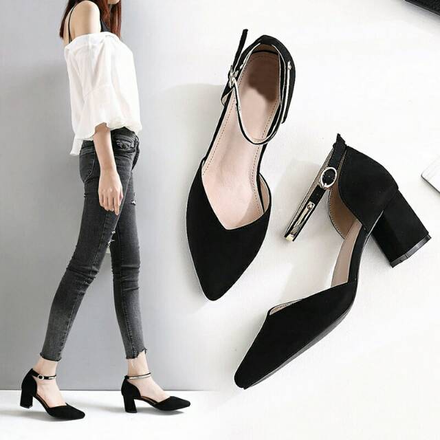 Jual HEELS SIMPLE 01 HITAM | Shopee Indonesia