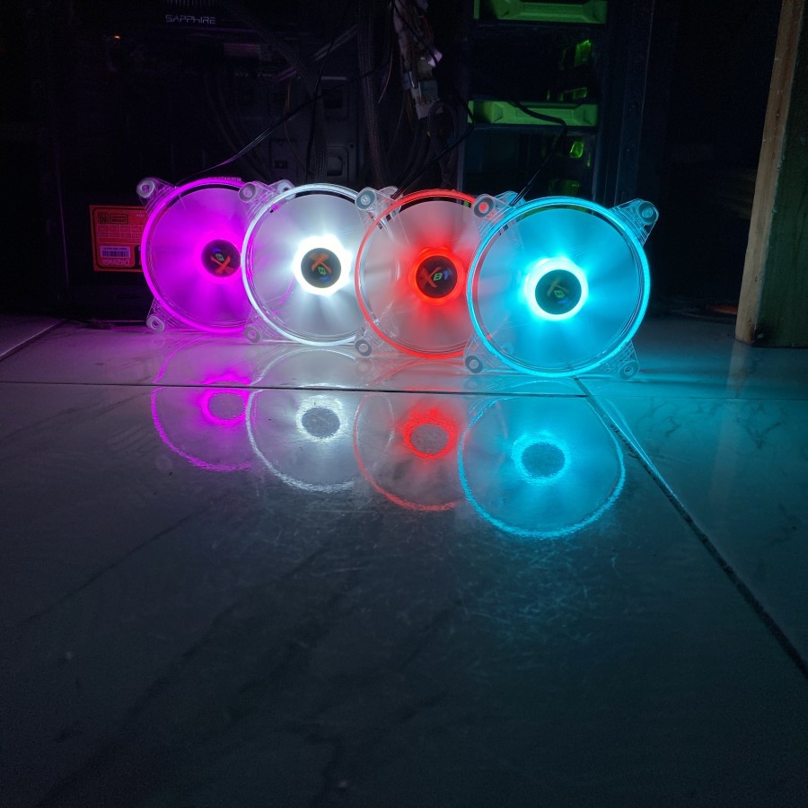 Jual XBT Dragon X Fan Casing 12CM RING LED - Fan Case XB-112 Transparan ...