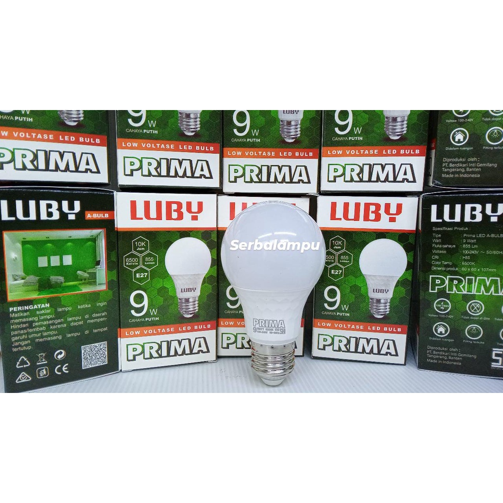 Jual Lampu LED Luby PRIMA 9w / 9 watt LED BULB SNI | Shopee Indonesia