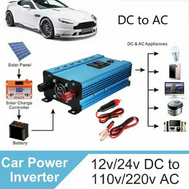 Jual Power inverter 3000 Watt 12v DC to 220v AC 3000w | Shopee Indonesia