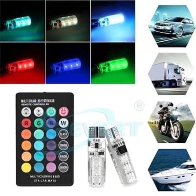 Jual Lampu led Mobil RGB T10 5050 SMD | Shopee Indonesia