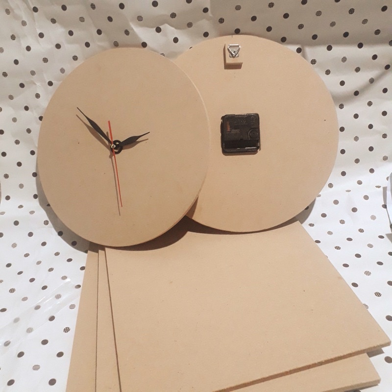 Jual Jam dinding hias menarik - kayu mdf 9mm diameter 30cm dan 20cm ...