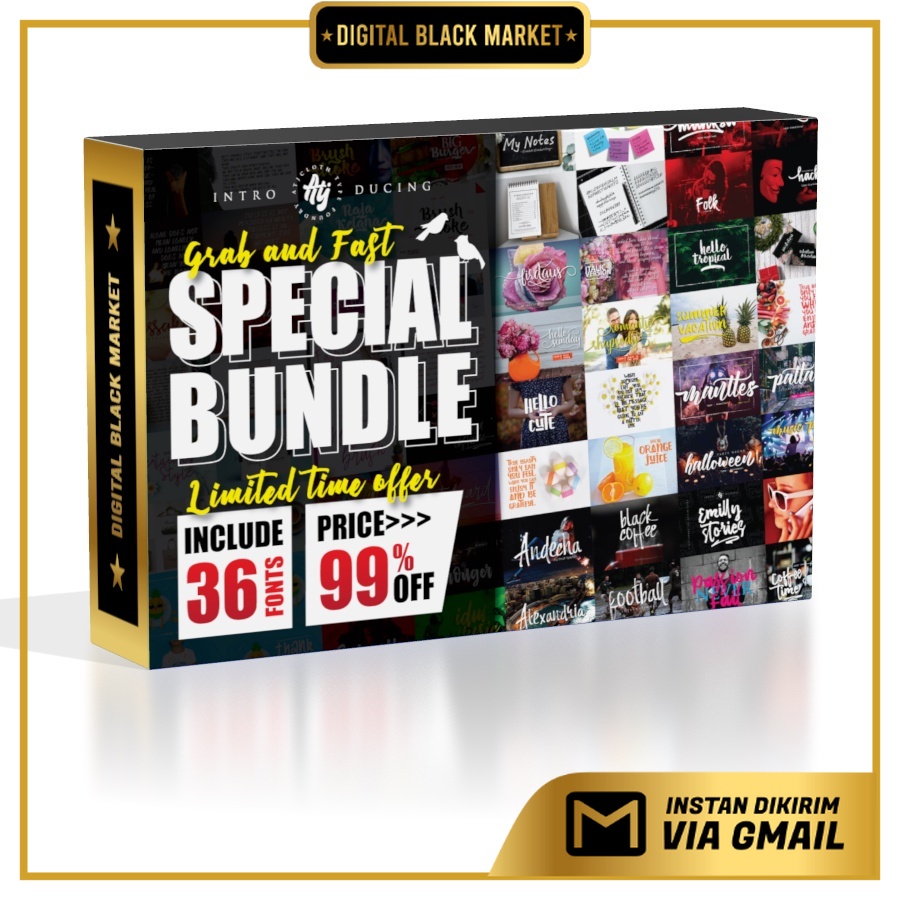 Jual ID068 - 36 Special Font Bundle | Shopee Indonesia