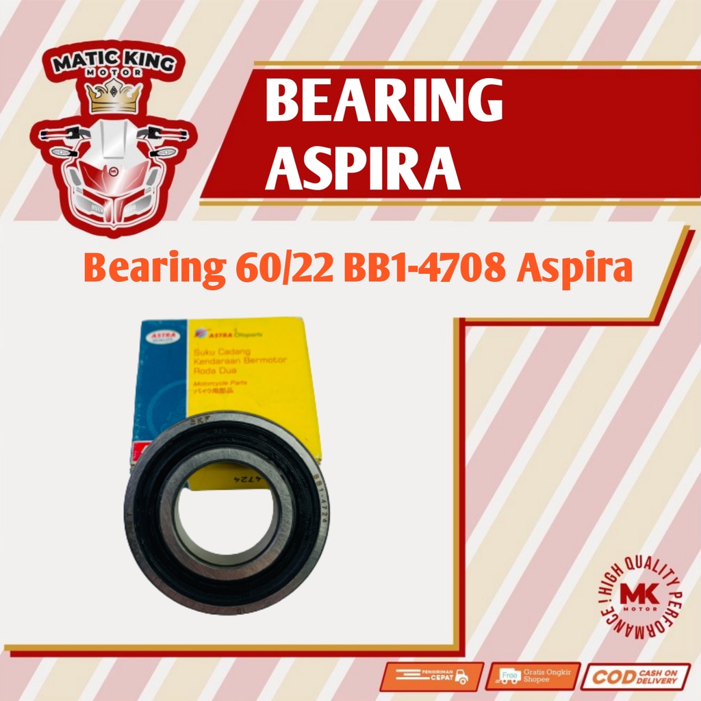 Jual Bearing As Roda Belakang Beat Vario 110 125 150 60/22 BB1-4724 ...