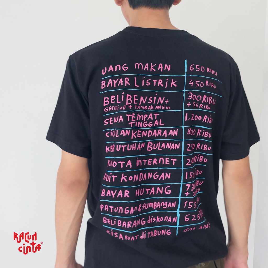 Jual Racun Cinta Bertahan Hidup Atasan Kaos Hitam Pria Graphic T Shirt Shopee Indonesia