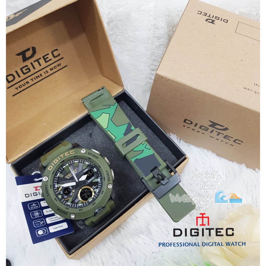 Jual Jam Tangan Digitec Dg3094t 3094 Cowok Strap Rubber Dualtime