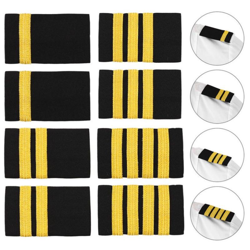 Jual PRODUKSI Bar Pilot PANGKAT EPOULETE / Epaullet 1 2 3 4 Gold EMAS ...
